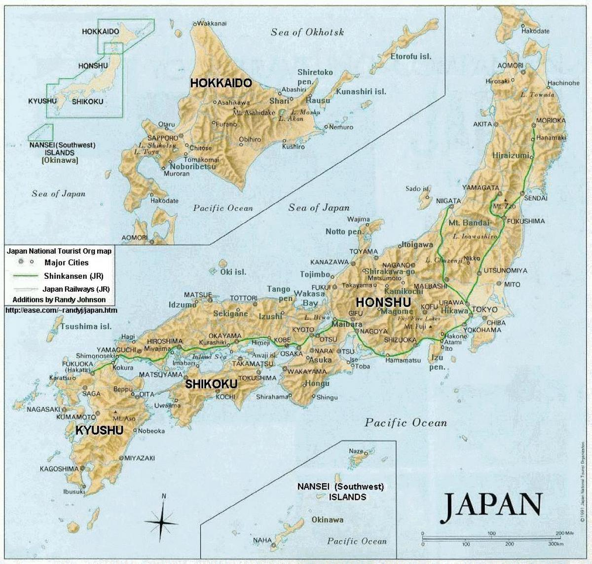 日本地図島都市 日本地図に都市や諸島 東アジア アジア