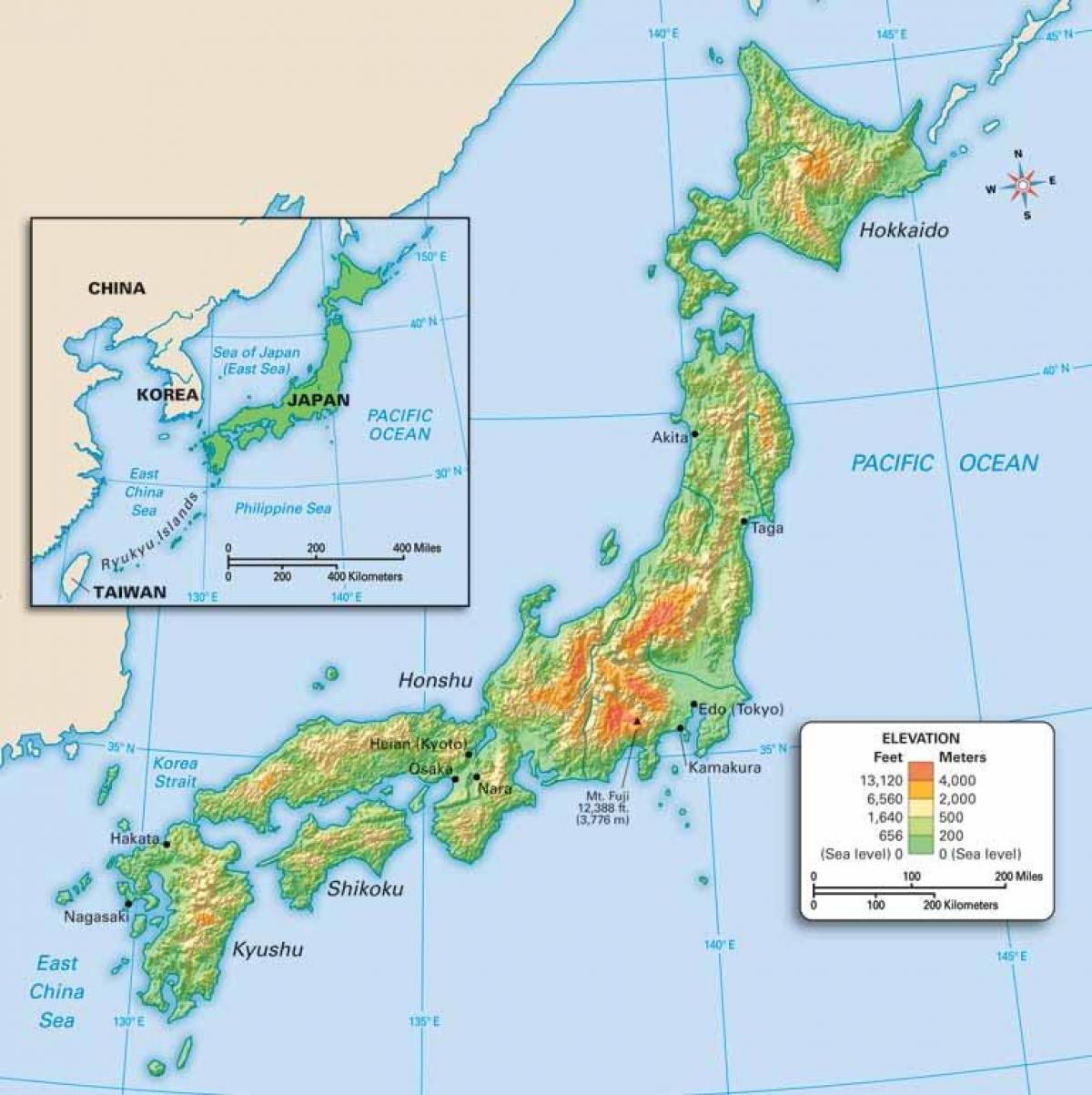 日本地理 地図 地理学の日本地図東アジア アジア