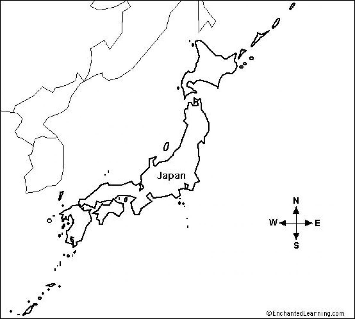 日本白地図 空の日本地図東アジア アジア