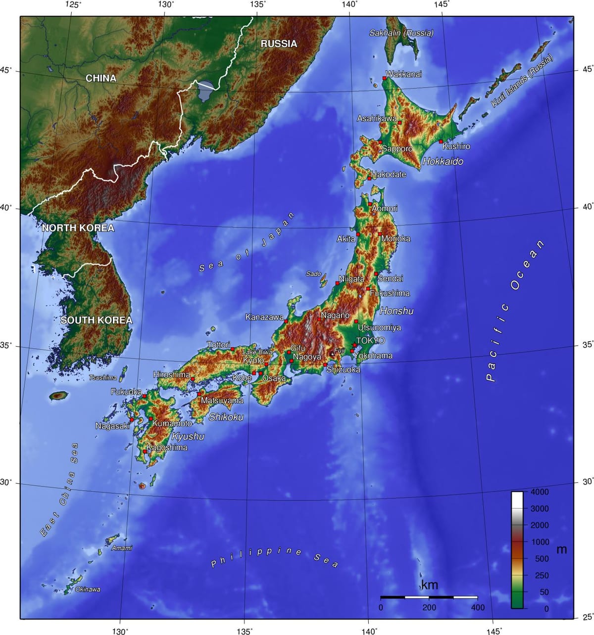 日本オフラインの地図