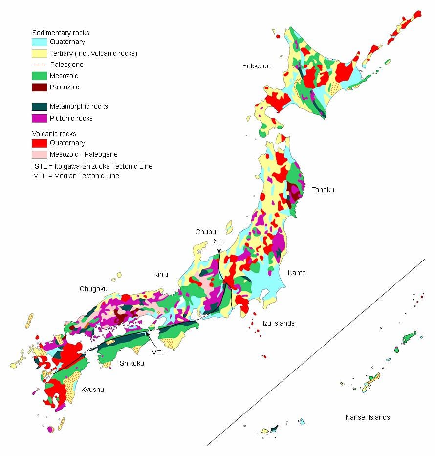 日本地質図