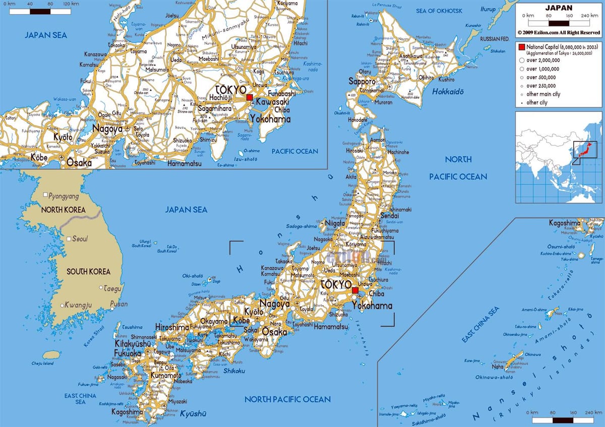 道路地図、日本