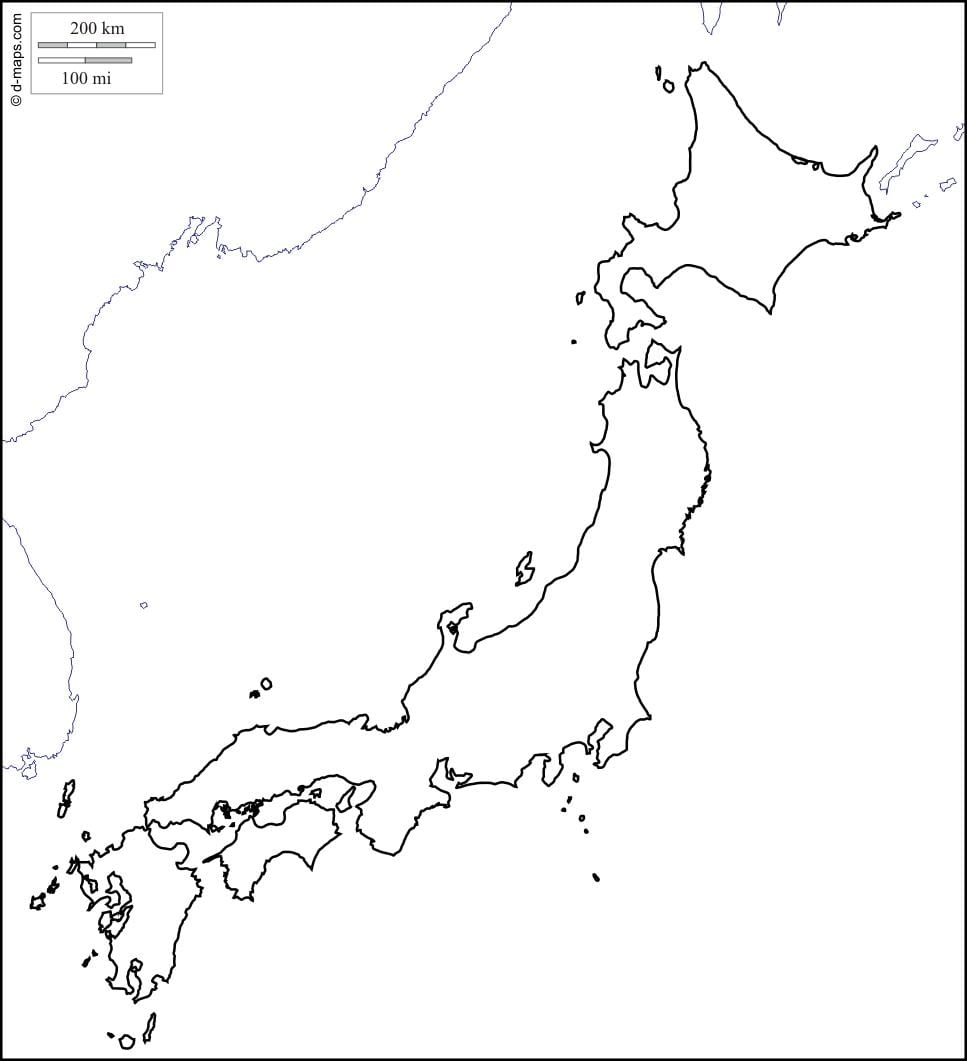 白地図、日本