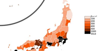 人口密度の日本地図