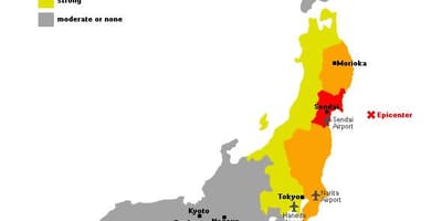 地図日本の津波