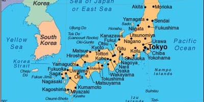 日本列島の地図