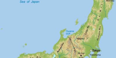 地図の山は日本